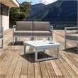 Compamia Mykonos Square Coffee Table Silver
