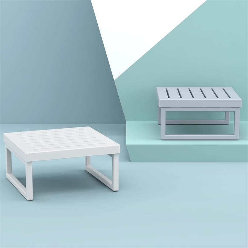 Compamia Mykonos Square Coffee Table Silver