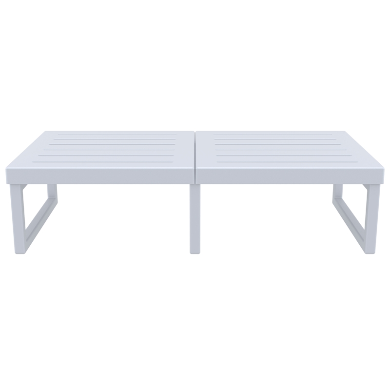 Compamia Mykonos Rectangle Lounge Table Silver