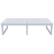 Compamia Mykonos Rectangle Lounge Table Silver