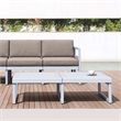 Compamia Mykonos Rectangle Lounge Table Silver