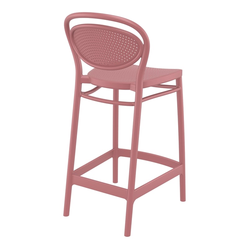 Compamia Marcel Resin Indoor Outdoor Counter Stool in Marsala finish