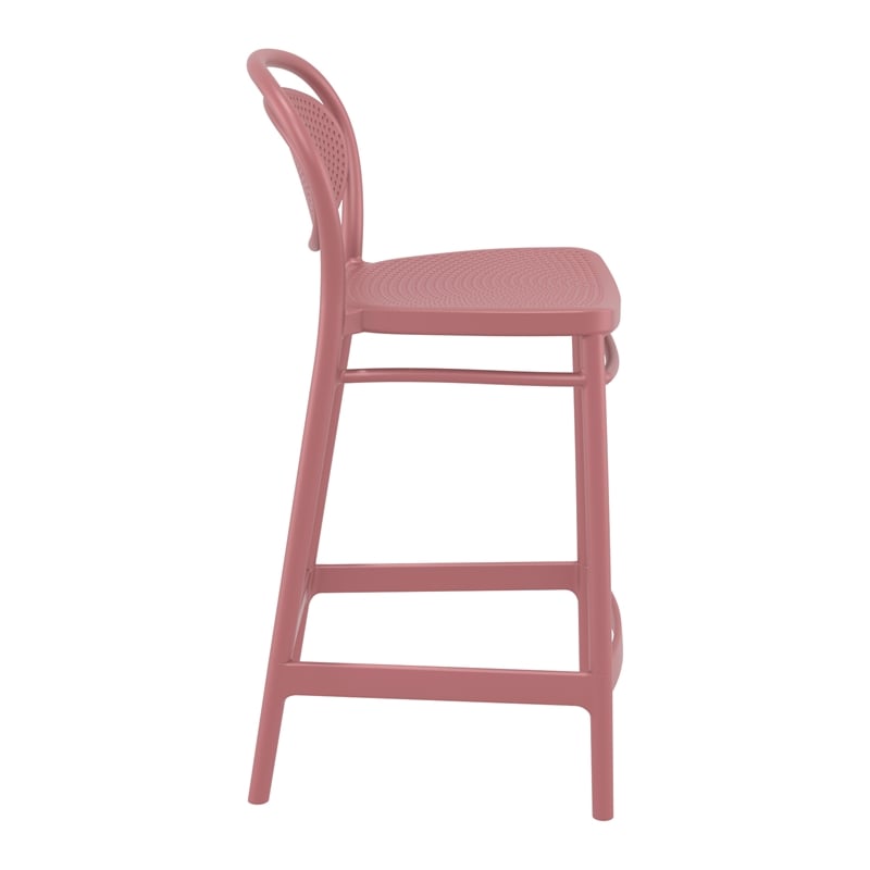Compamia Marcel Resin Indoor Outdoor Counter Stool in Marsala finish