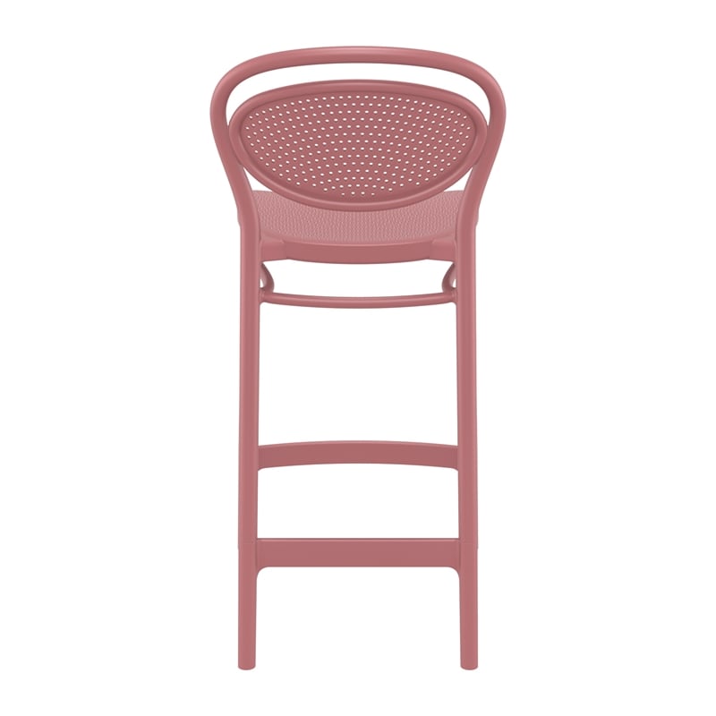 Compamia Marcel Resin Indoor Outdoor Counter Stool in Marsala finish