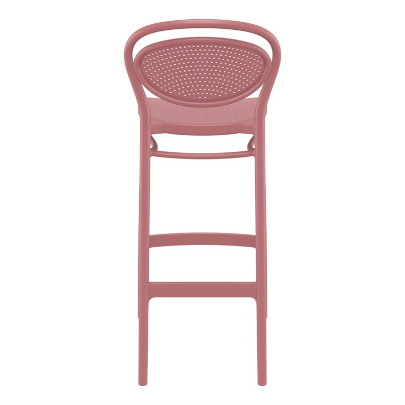 Compamia Marcel Resin Indoor Outdoor Bar Stool in Marsala finish