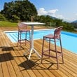 Compamia Marcel Resin Indoor Outdoor Bar Stool in Marsala finish