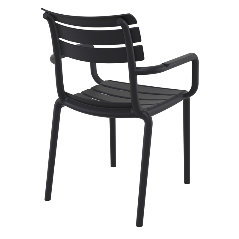 Compamia Paris Resin Outdoor Arm Chair Black