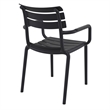 Compamia Paris Resin Outdoor Arm Chair Black