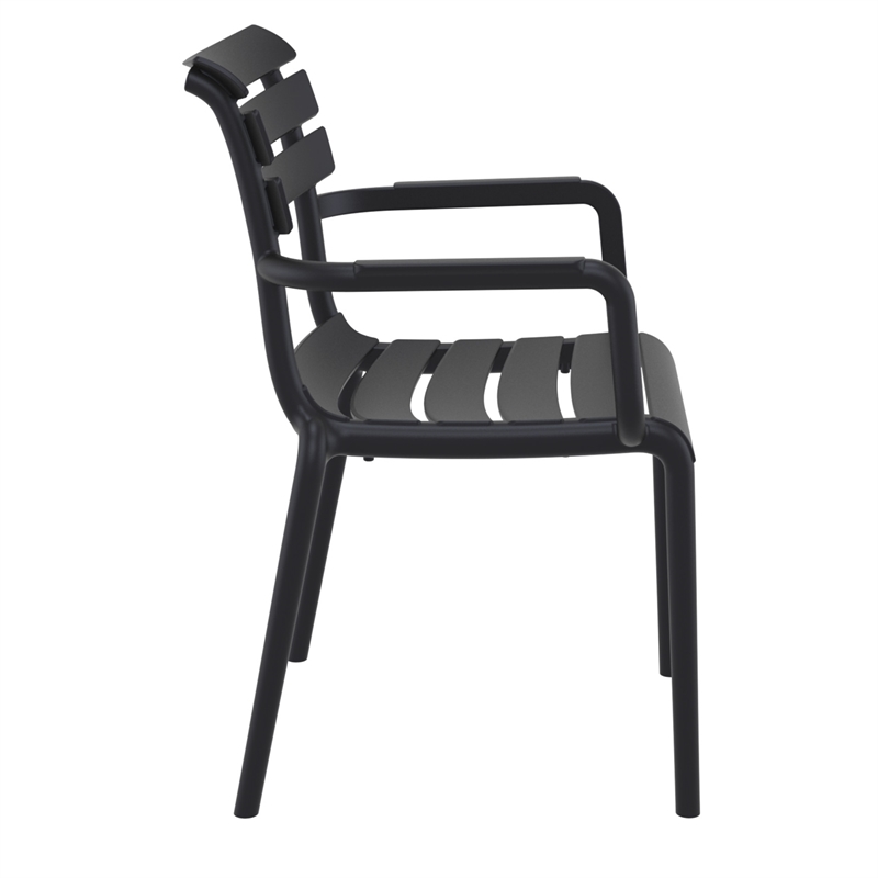 Compamia Paris Resin Outdoor Arm Chair Black