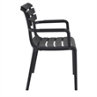 Compamia Paris Resin Outdoor Arm Chair Black