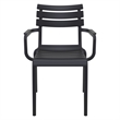 Compamia Paris Resin Outdoor Arm Chair Black