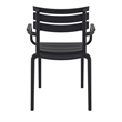 Compamia Paris Resin Outdoor Arm Chair Black