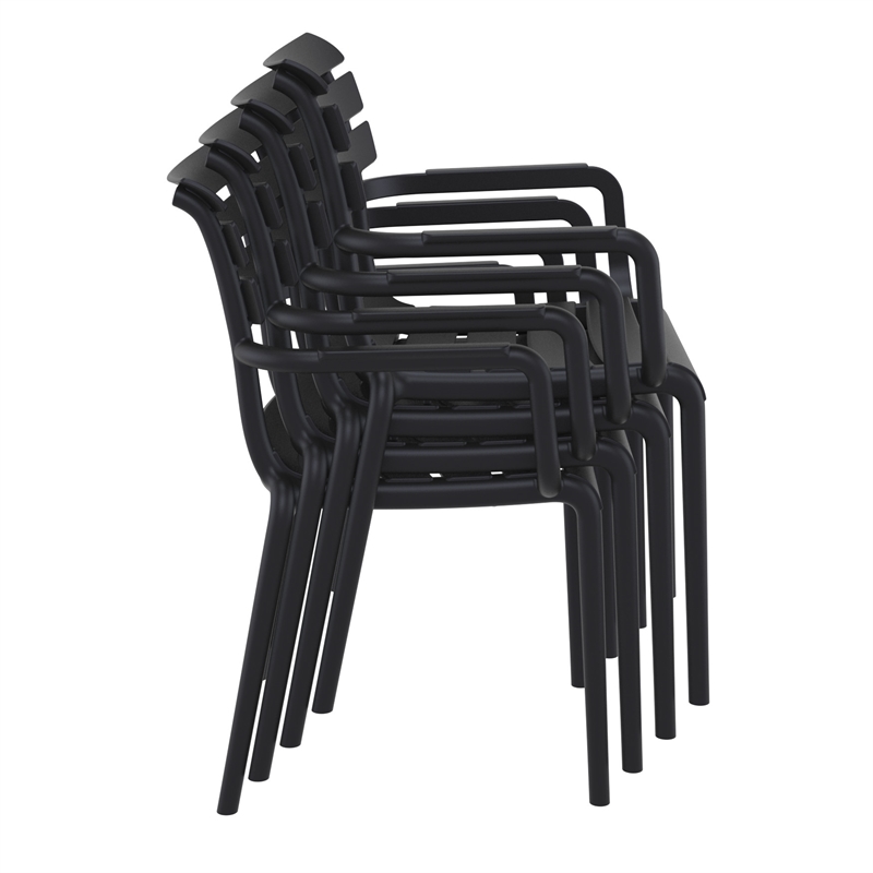 Compamia Paris Resin Outdoor Arm Chair Black