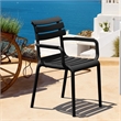 Compamia Paris Resin Outdoor Arm Chair Black