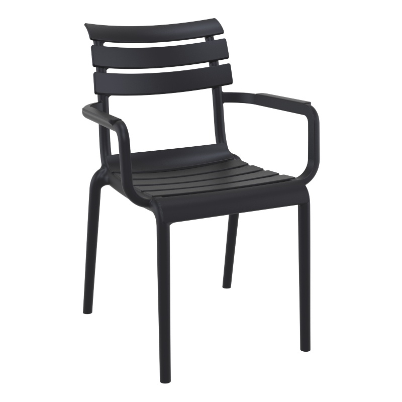 Compamia Paris Resin Outdoor Arm Chair Black