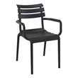 Compamia Paris Resin Outdoor Arm Chair Black