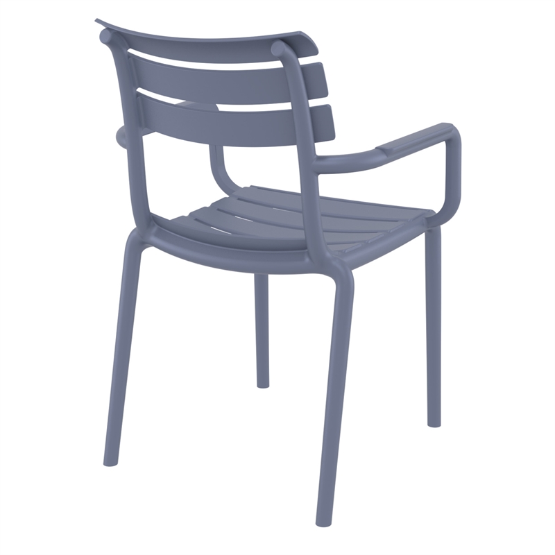 Compamia Paris Resin Outdoor Arm Chair Dark Gray