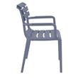 Compamia Paris Resin Outdoor Arm Chair Dark Gray