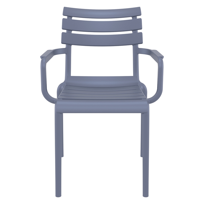 Compamia Paris Resin Outdoor Arm Chair Dark Gray