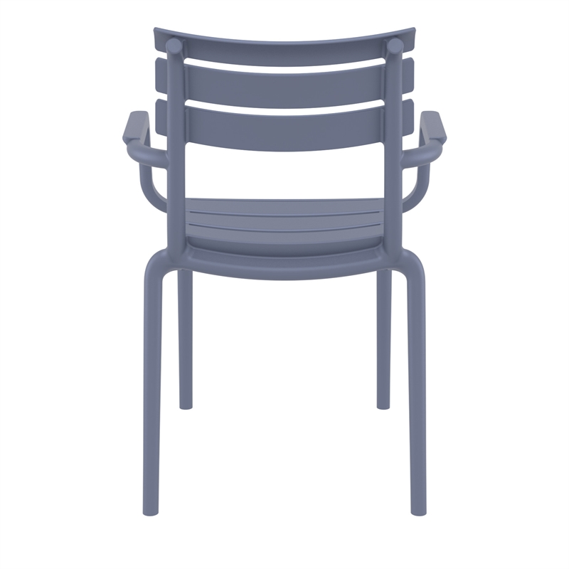 Compamia Paris Resin Outdoor Arm Chair Dark Gray