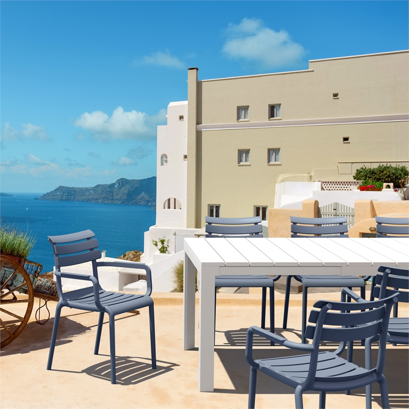 Compamia Paris Resin Outdoor Arm Chair Dark Gray