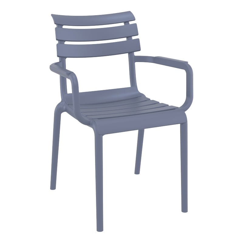 Compamia Paris Resin Outdoor Arm Chair Dark Gray