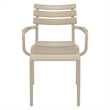 Compamia Paris Resin Outdoor Arm Chair Taupe