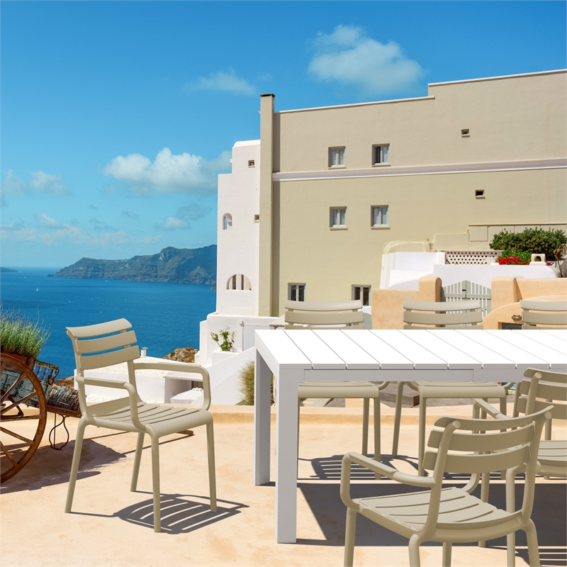 Compamia Paris Resin Outdoor Arm Chair Taupe