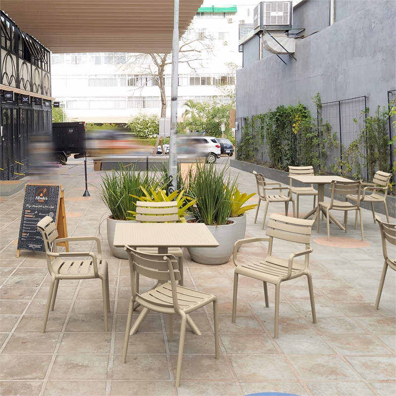 Compamia Paris Resin Outdoor Arm Chair Taupe