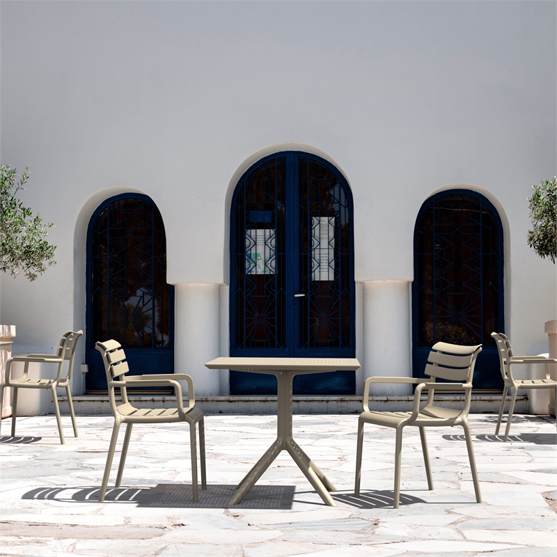 Compamia Paris Resin Outdoor Arm Chair Taupe