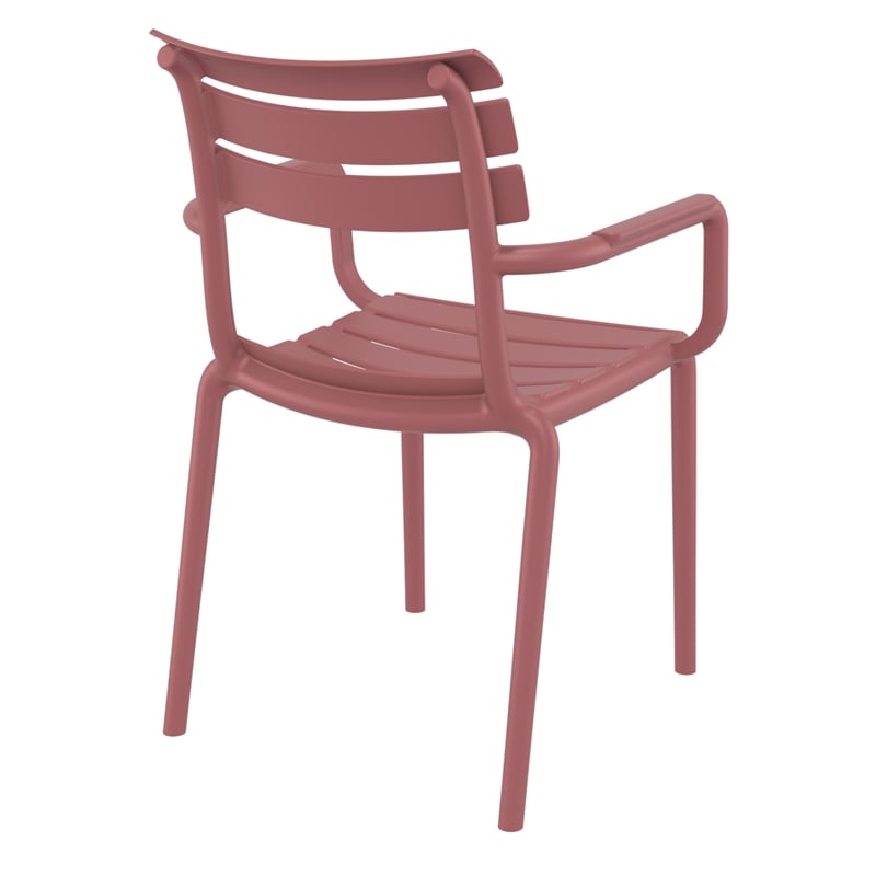 Compamia Paris Resin Outdoor Arm Chair in Marsala finish