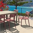 Compamia Paris Resin Outdoor Arm Chair in Marsala finish
