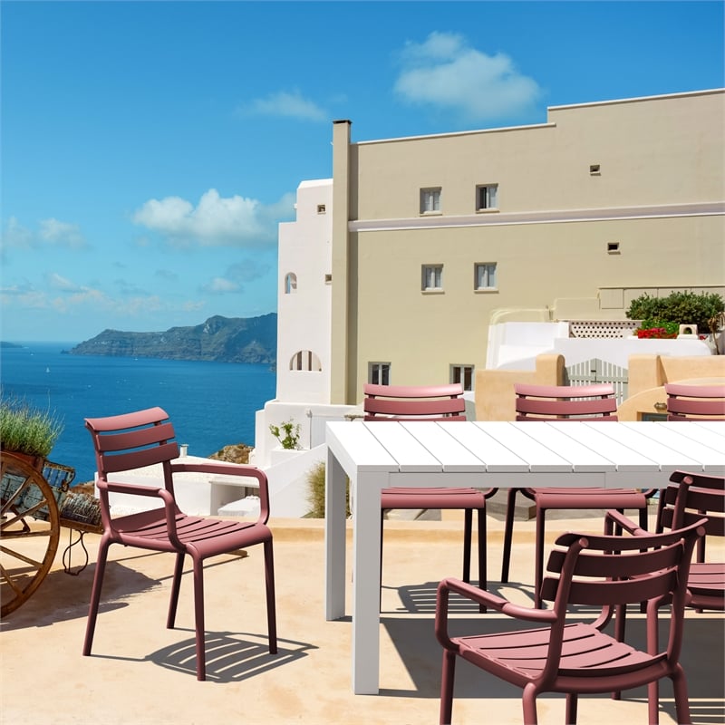 Compamia Paris Resin Outdoor Arm Chair in Marsala finish