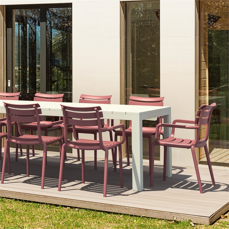 Compamia Paris Resin Outdoor Arm Chair in Marsala finish