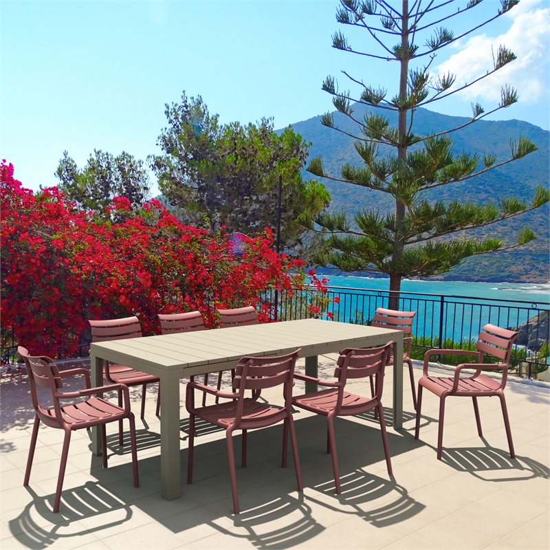 Compamia Paris Resin Outdoor Arm Chair in Marsala finish