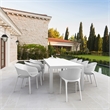 Compamia Sky Pro 11 Piece Extendable Dining Set White-White