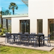 Compamia Paris Extendable Dining Set 11 Piece Black-DarkGray