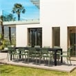 Compamia Paris Extendable Dining Set 11 Piece Black-OliveGreen