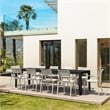 Compamia Paris Extendable Dining Set 11 Piece Black-White
