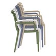 Compamia Paris Resin Outdoor Arm Chair in White finish