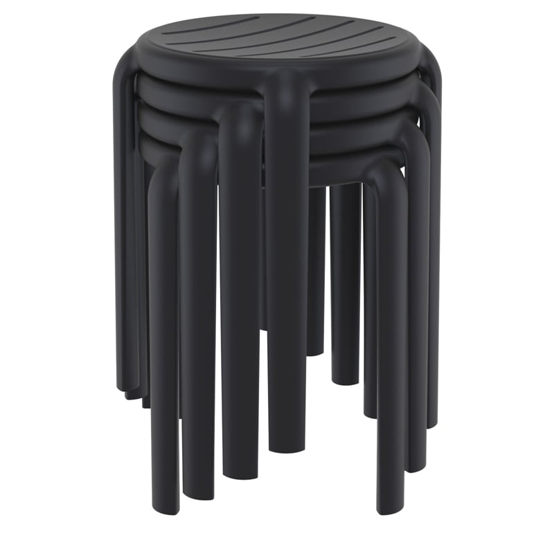 Compamia Tom Resin Dining Stool in Black finish
