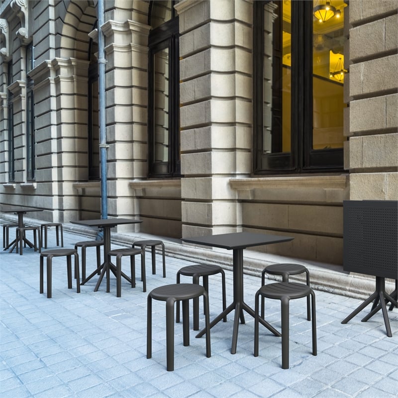Compamia Tom Resin Dining Stool in Black finish
