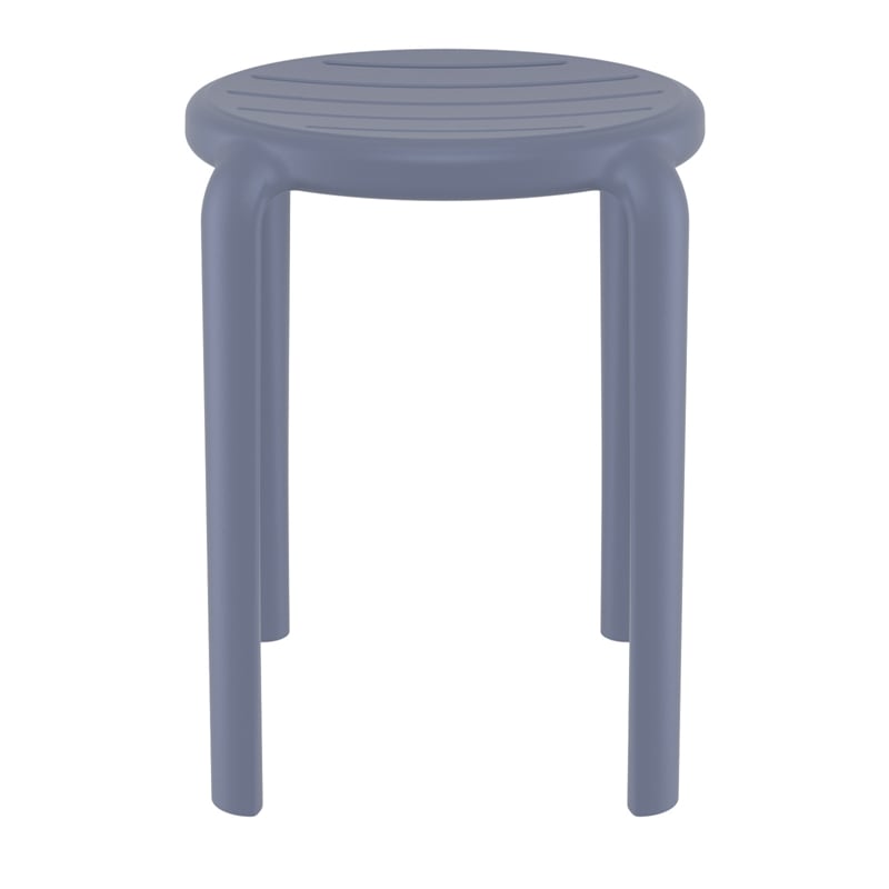 Compamia Tom Resin Dining Stool in Dark Gray finish