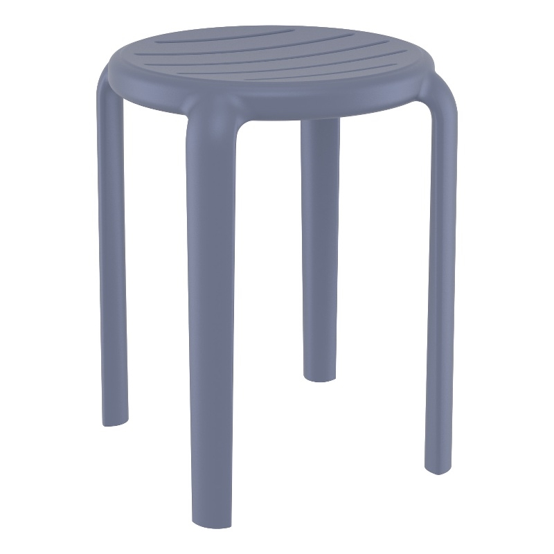 Compamia Tom Resin Dining Stool in Dark Gray finish