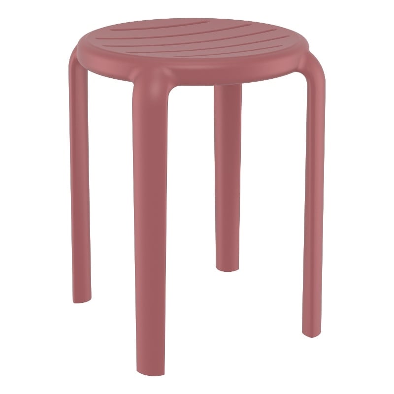 Compami Tom Resin Dining Stool in Marsala finish