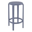 Compamia Tom Resin Counter Stool in Dark Gray finish