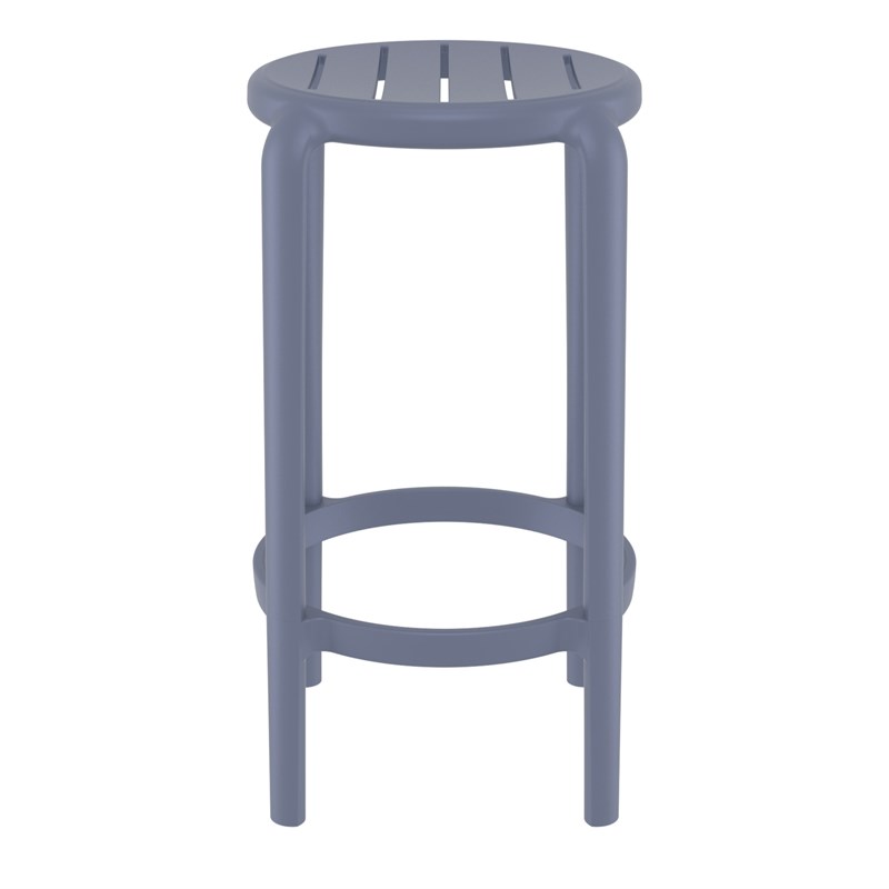 Compamia Tom Resin Counter Stool in Dark Gray finish