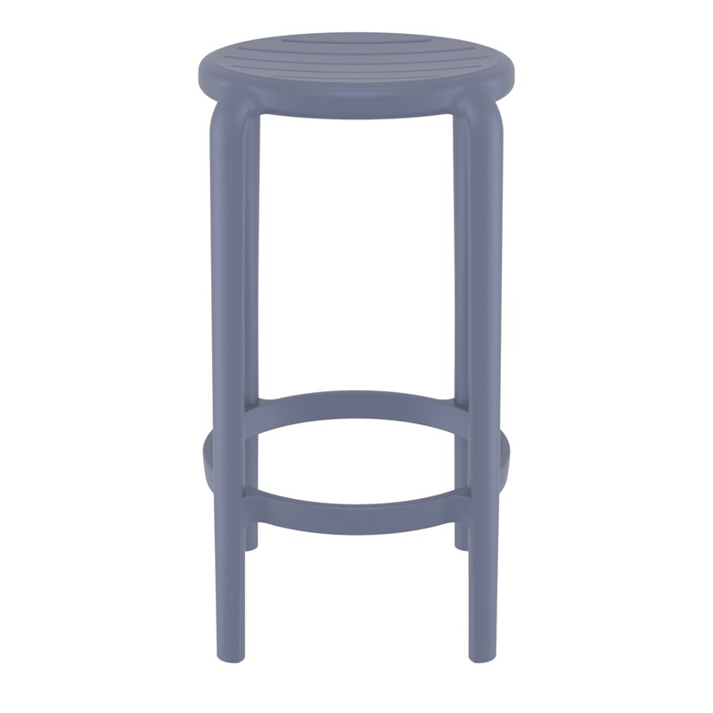 Compamia Tom Resin Counter Stool in Dark Gray finish