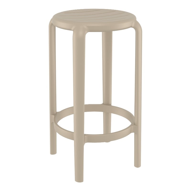 Compamia Tom Resin Counter Stool in Taupe finish