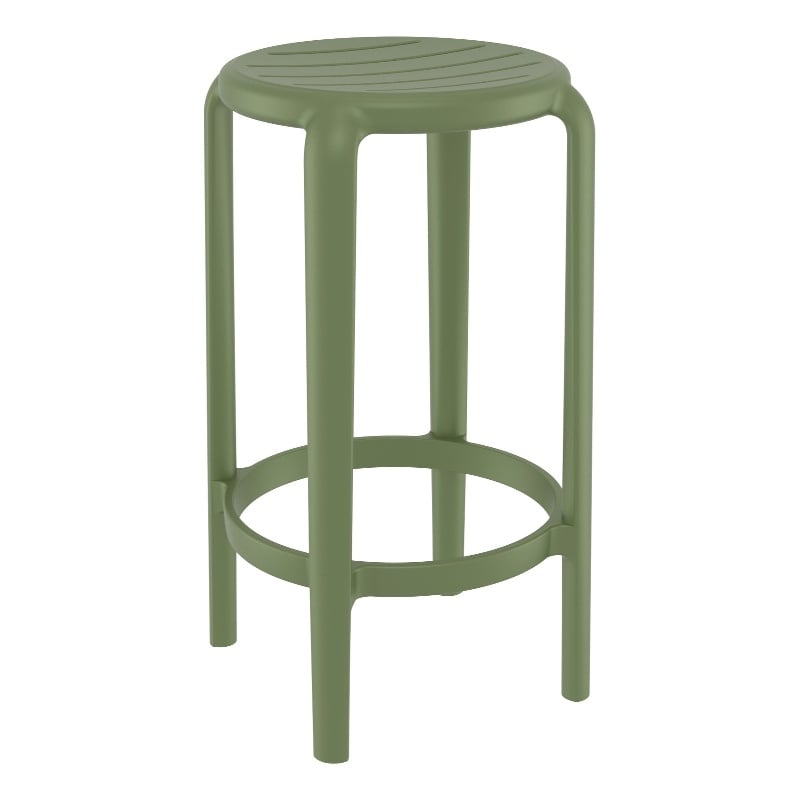 Compamia Tom Resin Counter Stool Olive in Green finish